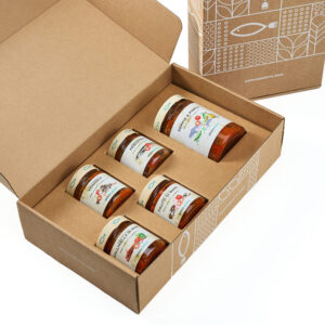 Scatola 4 Sughi di Pesce + 1 vasetto da 500 gr